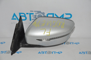 Side mirror left complete Nissan Rogue 14-16 5 pins, turn signal, gray