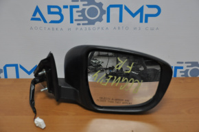 Right side mirror assembly for Nissan Rogue 14-17, 3-pin, graphite