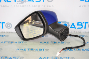 Side mirror left complete Nissan Versa Note 13-19 3 pins, blue