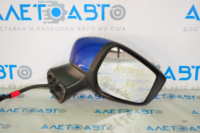 Side mirror right assembly Nissan Versa Note 13-19 3 pins, blue