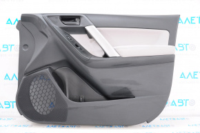 Subaru Forester 14-15 SJ front right door trim panel, black with gray insert