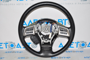 Naked steering wheel Subaru Forester 14-16 SJ black rubber, with rear pad and buttons