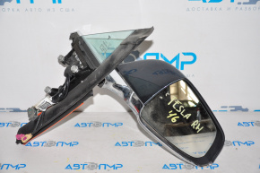 Tesla Model S 12-20 Base 13-pin right side mirror assembly, auto-folding, auto-dimming, graphite