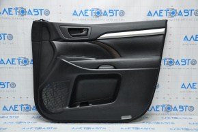 Door trim panel, front right, Toyota Highlander 14-16, black