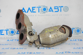 Rear exhaust manifold with catalytic converter for Toyota Highlander 14-16 3.5, rusty