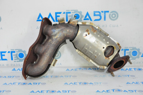 Rear exhaust manifold with catalytic converter for Toyota Highlander 14-16 3.5, rusty