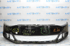Front bumper bare VW Jetta 11-14 USA TAIWAN black, crack, pressed, broken mount