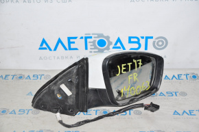 Side mirror right complete VW Jetta 11-18 5 pins, white