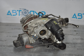 Turbocharger assembly with manifold and cooling pipes for VW Passat B7 12-14 USA diesel