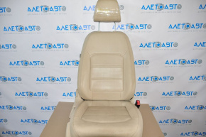 Passenger seat VW Passat b7 12-15 USA without airbag, mechanical, heated, leather beige, burnt
