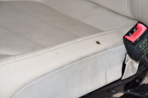Passenger seat VW Passat b7 12-15 USA without airbag, mechanical, heated, leather beige, burnt