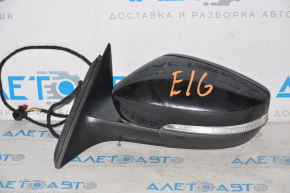 Left side mirror complete VW Passat b7 12-15 USA type as b7 turn signal, black