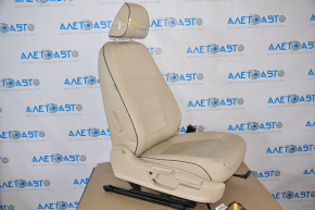 Passenger seat VW Passat b8 16-19 USA without airbag, manual, leather beige black stitching