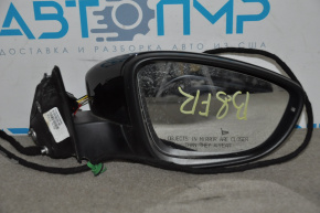 Right side mirror assembly for VW Passat B8 16-19 USA, 5 pins, turn signal, black