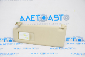 Left sun visor for VW Tiguan 2009-2017, beige, with hook