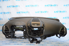 Torpedo front panel without AIRBAG Ford Escape MK3 13-16 prerest, bent, broken plan bard, without plugs, scratch