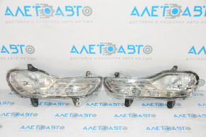 Turn signal 2pcs pair Ford Escape MK3 13-16 prerest white with fog lights for 3 lamps