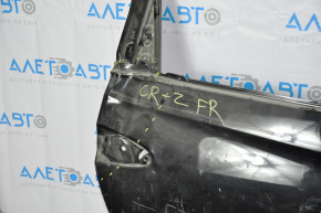The front right door of a Honda CRZ 11-16 is bare, black, wrinkled, and has a bent arch.