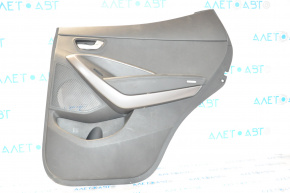 Door trim panel, rear right, Hyundai Santa FE Sport 13-16, black with gray insert