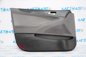 Door trim panel front left Hyundai Sonata 11-14 dark gray