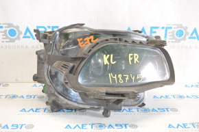 Headlight front right Jeep Cherokee KL 14-16 prerest halogen black, broken housing