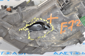 Headlight front right Jeep Cherokee KL 14-16 prerest halogen black, broken housing