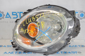 Headlight front right Mini Cooper Clubman R55 07-14 bare halogen, light, yellow turn signal for spare parts