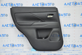 Door trim card rear left Mitsubishi Outlander 14-18 black with black insert leather