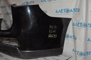 Rear bumper bare Mitsubishi Outlander 14-15 prerest black