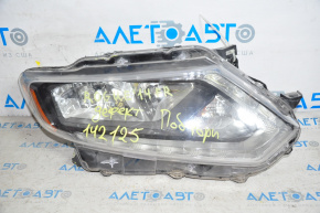 Headlight front right Nissan Rogue 14-16 bare halogen broken housing