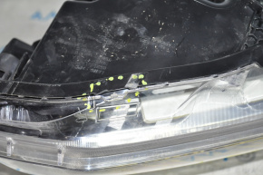 Headlight front right Nissan Rogue 14-16 bare halogen broken housing broken fasteners