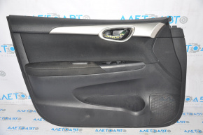 Door trim card front left Nissan Sentra 13-15 black leather