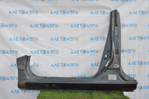 Body pillar central left Nissan Versa 12-17 usa with threshold, non-standard dents, sawed off