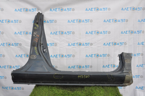 Body pillar central right Nissan Versa 12-17 usa with threshold, non-standard, threshold dented, sawed off