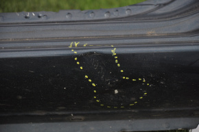 Body pillar central right Nissan Versa 12-17 usa with threshold, non-standard, threshold dented, sawed off
