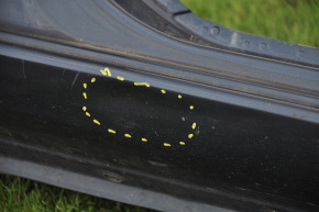 Body pillar central right Nissan Versa 12-17 usa with threshold, non-standard, threshold dented, sawed off