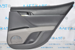 Door trim card rear right Toyota Camry v70 18-23 dark gray with gray insert plastic, armrest rubber
