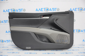 Door trim card front left Toyota Camry v70 18-23 dark gray with gray insert plastic, armrest rubber