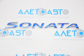 Emblem inscription Sonata trunk lid Hyundai Sonata 11-14 hybrid