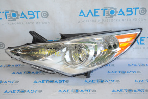 Headlight front left Hyundai Sonata 11-14 matte reflector