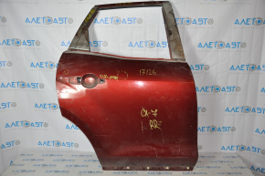 The door is bare rear right Mazda CX-7 06-12 red butt with a crease