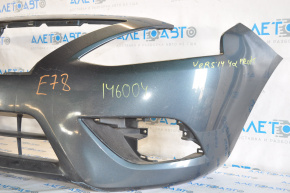 Front bumper bare Nissan Versa 15-19 usa rest without molding graphite