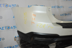 Bare rear bumper Subaru Forester 14-18 SJ without parking sensors, white
