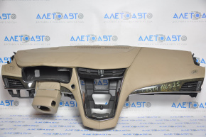 Torpedo front panel without AIRBAG Cadillac CTS 14-19 brown under projection, cut
