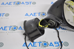 Right side mirror assembly Dodge Challenger 15-19 rest 5 pins, heated, black, broken mount