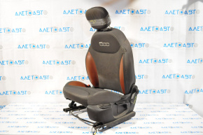 Driver's seat Fiat 500L 14-16 without airbag, mechanical, cloth black with brown inserts