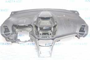 Torpedo front panel without AIRBAG Ford C-max MK2 17-18 sawed overlay torn, broken strip, without plugs