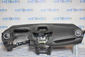 Torpedo front panel without AIRBAG Ford Fiesta 11-19 black broken frame, scratches