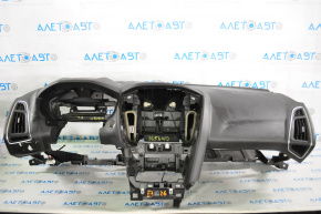 Torpedo front panel without AIRBAG Ford Focus mk3 11-14 prerest, broken fasteners, without plugs, cut