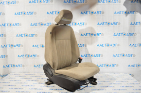 Passenger seat Ford Focus mk3 15-18 rest, without airbag, mechanical, beige cloth, water damage